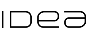 Idea logo in black script.