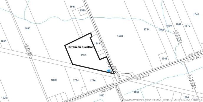 CARTE D’EMPLACEMENT – 1533 montée Gagnon, La Nation, DOSSIER NO. ZBL-11-2026