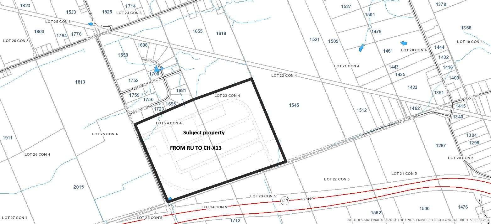 KEY MAP – Part of Lots 23 & 24, Concession 4, former Cambridge, The Nation, FILE NUMBER ZBL-13-2026